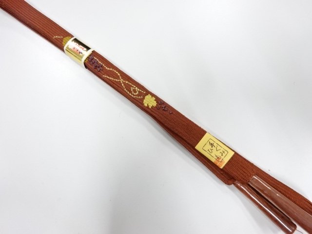 JAPANESE KIMONO / UNUSED KOREI HAND-TIED OBIJIME